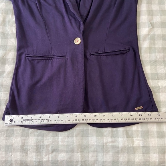 Hatley blazer perfect fit jersey cardigan blue purple small button front - Picture 10 of 13